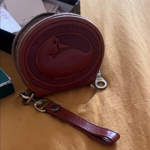 Dooney & Bourke Tan Leather Coin Pouch - Picture 7 of 8